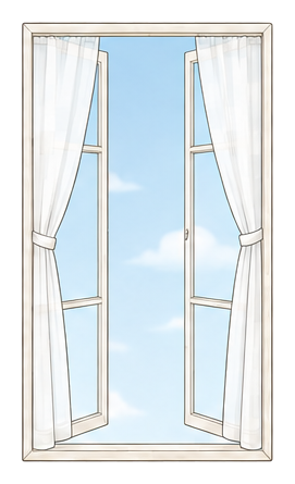 涼しげな窓